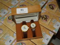 Two Pairs of Ladies & Gents Matching Wristwatches
