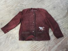 Box of 10 Suede Alpine Style Jackets (Burgundy)