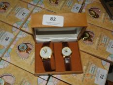 Two Pairs of Ladies & Gents Matching Wristwatches