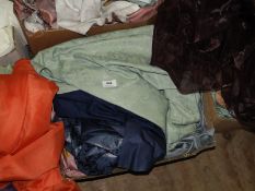 Box Containing Various Curtain and Fabric Samples