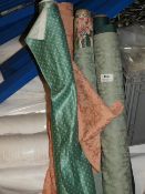 Five Rolls of Curtain Fabric Remnants (As Per Photograph)
