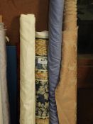 Five Rolls of Curtain Fabric Remnants (As Per Photograph)