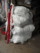 Ten Bags of White Tubular Jersey Fabric
