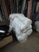 Ten Rolls of Tubular Jersey Fabric (Cream and Whit