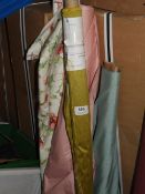 Five Rolls of Curtain Fabric Remnants (As Per Photograph)