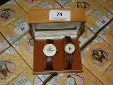 Two Pairs of Ladies & Gents Matching Wristwatches