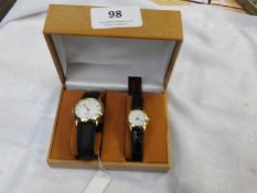 Two Pairs of Ladies & Gents Matching Wristwatches