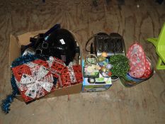 Assorted Christmas Decorations, Toaster, Garden Or