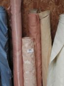 Five Rolls of Curtain Fabric Remnants (As Per Photograph)