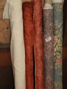 Five Rolls of Curtain Fabric Remnants (As Per Photograph)