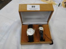 Two Pairs of Ladies & Gents Matching Wristwatches