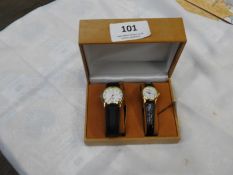 Two Pairs of Ladies & Gents Matching Wristwatches