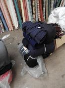 Nine Rolls of Tubular Jersey Fabric (Assorted Colo