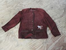 Box of 10 Suede Alpine Style Jackets (Burgundy)
