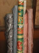 Five Rolls of Curtain Fabric Remnants (As Per Photograph)