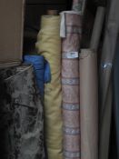 Five Rolls of Curtain Fabric Remnants (As Per Photograph)