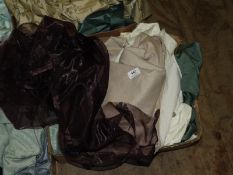 Box Containing Various Curtain and Fabric Samples