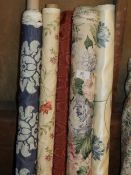 Five Rolls of Curtain Fabric Remnants (As Per Photograph)