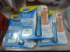 *Three Scholl Velvet Smooth Electronic Nail Care S