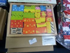 *Two Legler Wooden Building Blocks Safari