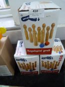 *Three Smallfoot Wooden Skittles Games