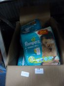 *Seven Packs of Pampers Baby Dry 9-20lbs Midi