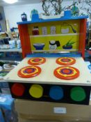 *Legler Wooden Mobile Kitchen and Food Playset