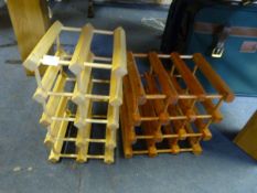 Wooden 9 and 8 Bottle Wine Racks