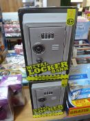 *Two Metal Locker Savings Banks
