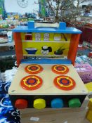 *Legler Wooden Mobile Kitchen and Food Playset