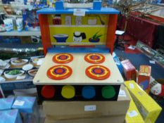 *Legler Wooden Mobile Kitchen and Food Playset