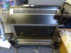 Black & Chrome Flame Effect Electric Fire