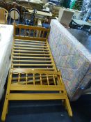 Pine Single Bed Base with Mattress