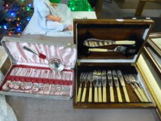 Two Cased Canteens of Cutlery
