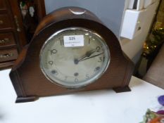 Bentima Oak Cased Mantel Clock with Westminster Ch