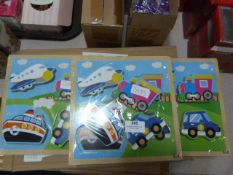 *Three Wooden Puzzle Sets