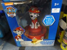 *Paw Patrol Light & Sound Marshall Coin Bank