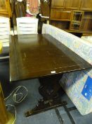 Oak Drawer Leaf Dining Table