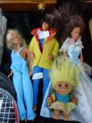 Barbie and Ken Dolls, Another Doll and a Troll
