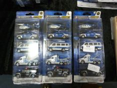 *Three Teamster Diecast Model Police Vehicles