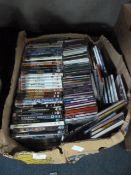 Box Containing a Quantity of DVDs and CDs