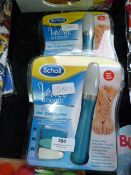 *Two Scholl Velvet Smooth Electronic Nail Care Sys