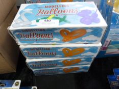 *Four Boxes of Modeling Balloons