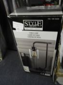 *Steel Table Lamp with Edison Bulb