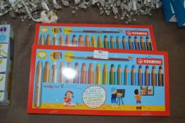 *Two Stabilo Pencil Crayons Sets