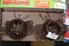 *Two Wire Mesh Candle Burning Bees