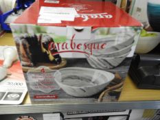 *Arabesque Marble 4pc Bowl Set