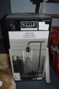 *Steel Table Lamp with Edison Bulb