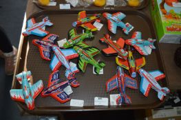 *Fourteen Tinplate Friction Aeroplanes
