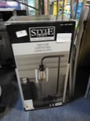 *Steel Table Lamp with Edison Bulb